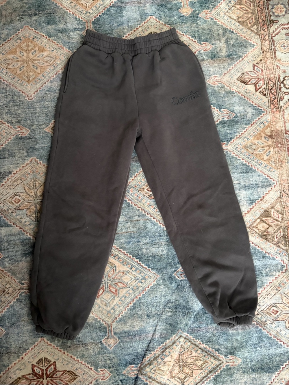 Grey Women's Jogger Pants with Elastic Waist